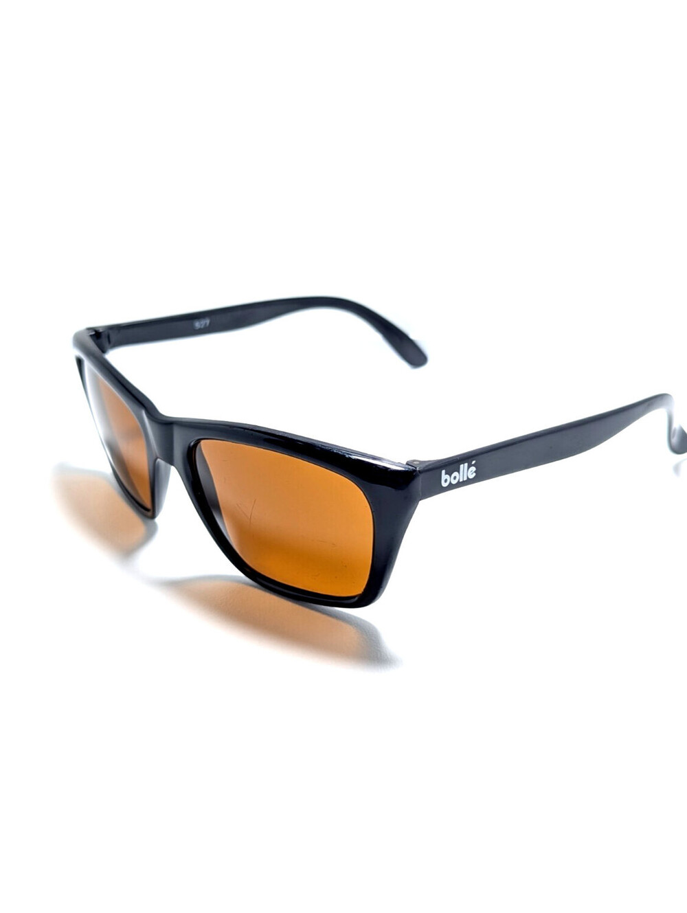 Bollé 527 Men's Black Rectangle Orange Lens Sunglasses UV Protection